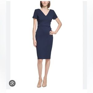 Calvin Klein Women's Button-Trim Sheath Dress